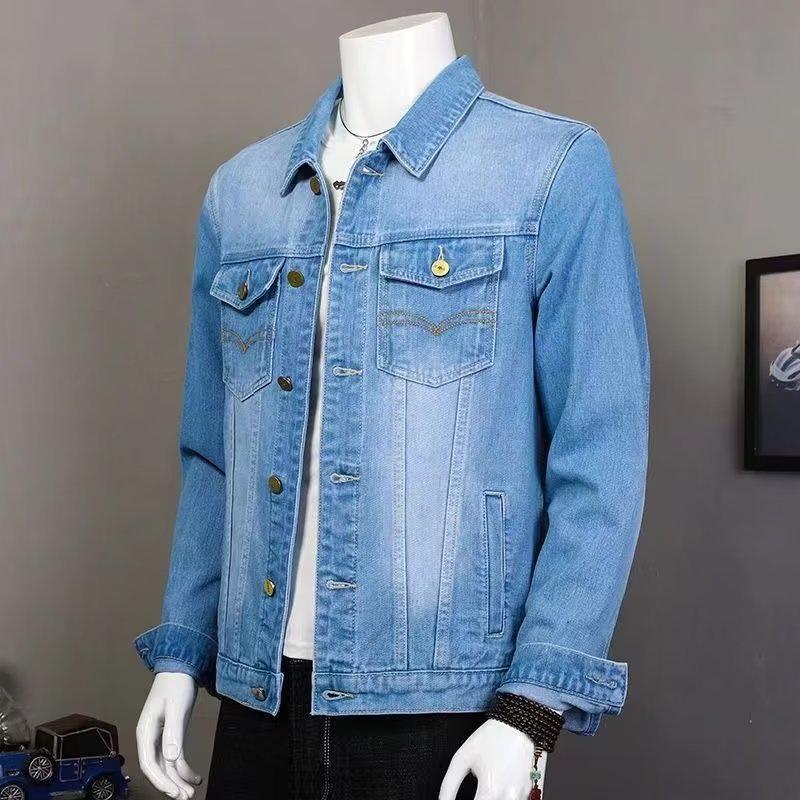 Men's Winter Thickened Velvet Denim Jacket, Korean Style, Versatile, Loose Fit, Warm Workwear, Trendy Large Size.