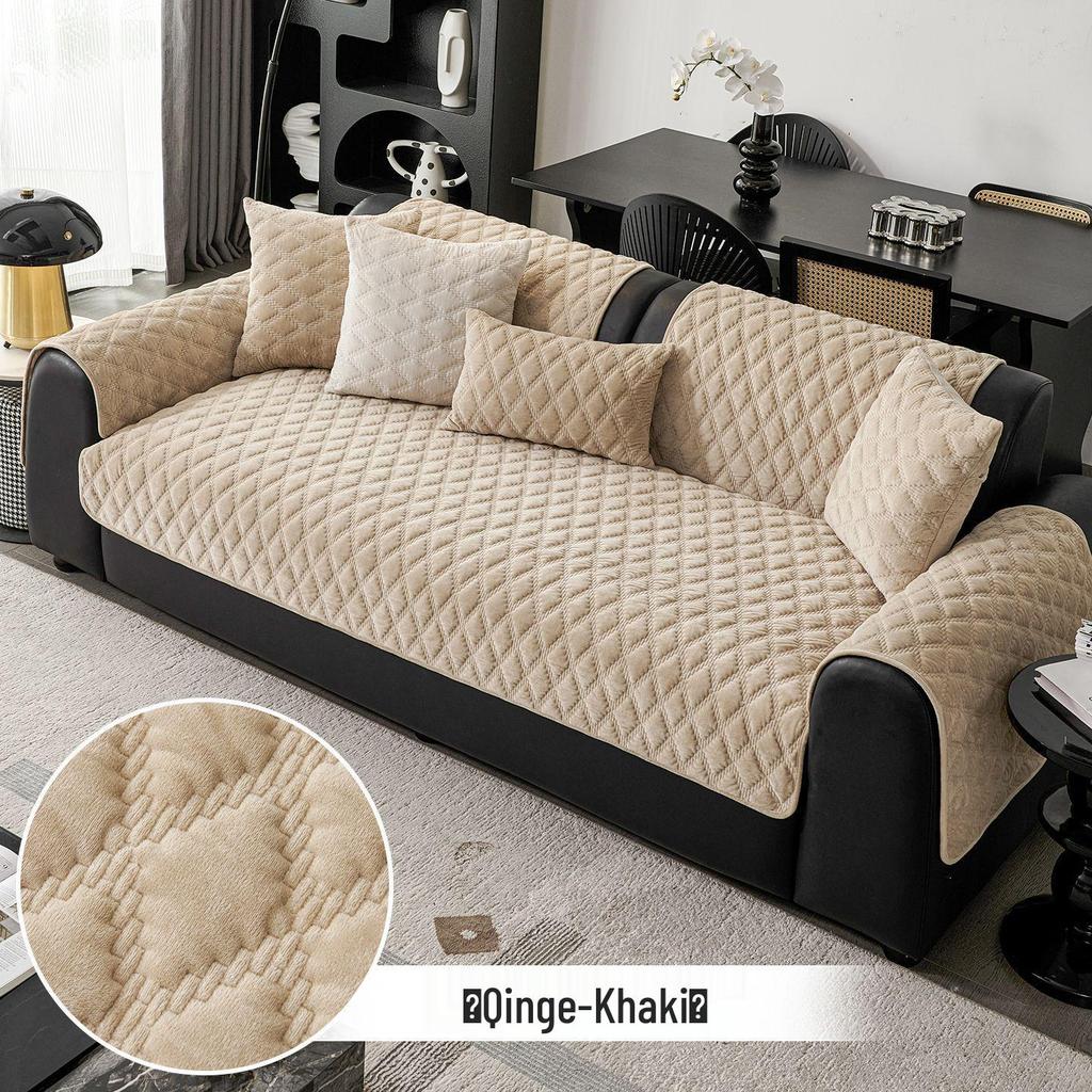 Hochwertiges rutschfestes Plüsch-Sofakissen für Ledersofas - Perfekt für Herbst und Winter