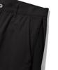 TRILLION Side Tuck Snap Button Wide Cotton Pants (Black)