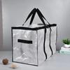 Quilt Organizer Bag Foldable Transparent Large Capacity Woven Closet Sort Waterproof Double Zipper Portable Storage
