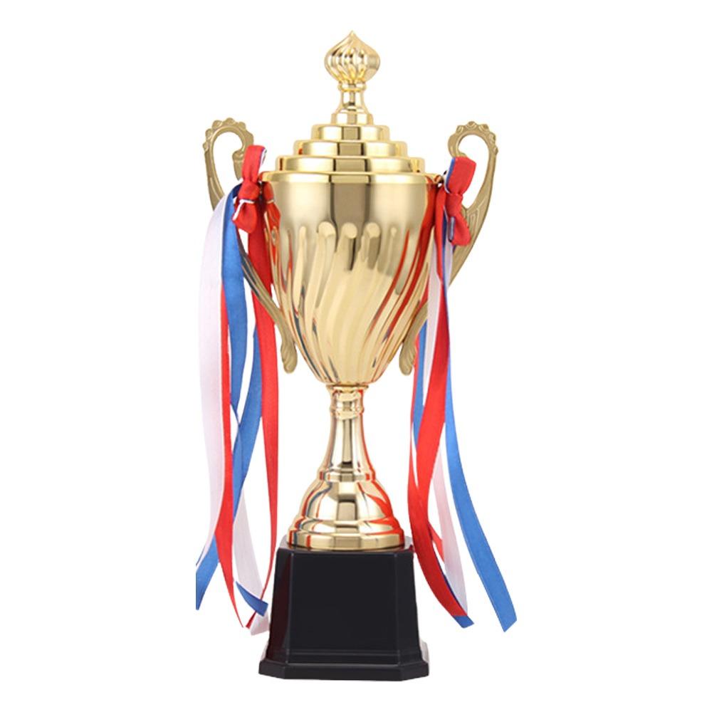 

Large Size Winner Cup Gold Color Metal Trophy Awards Prize Cup School Rewarding 29cm