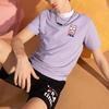 FILA X HAGT T Shirts Unisex Fantasy Purple Crew Neck Moderate Straight Fit F11U229102F-VT