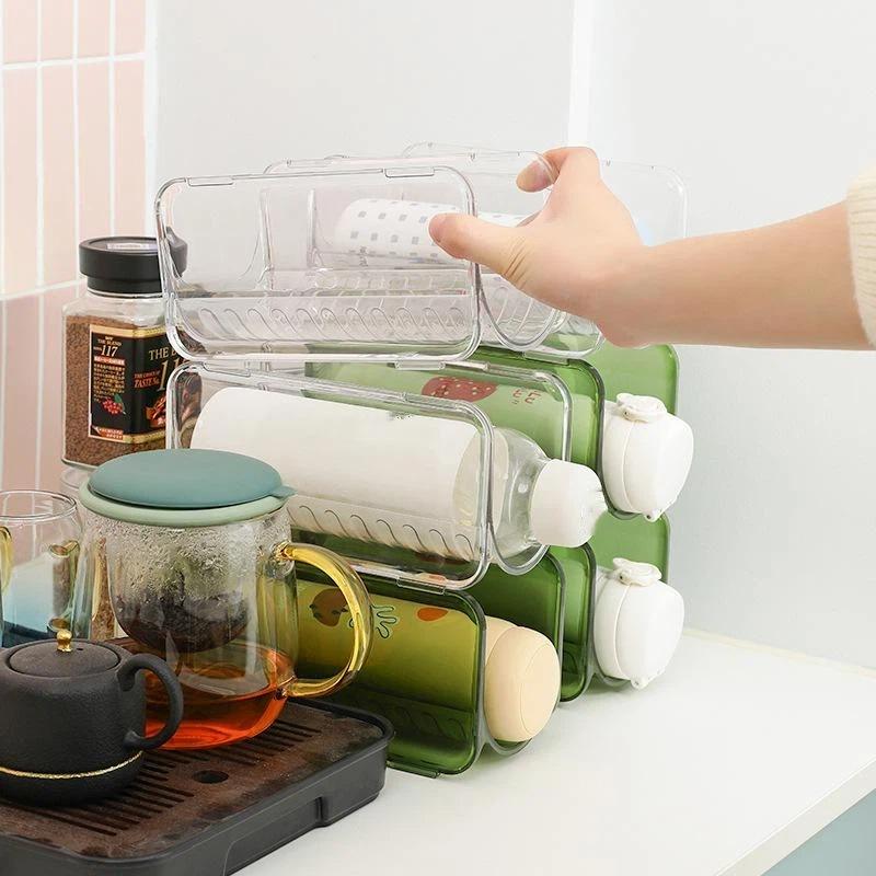 Clear Acrylic Stackable Hair Tool Organizer For Hair Dryer Curling Iron Straightener Bathroom Countertop Storage