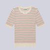 HAZZYS Women's Contrast Striped Short Sleeve Knit Top