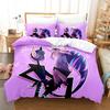 New Hazbin Anime Bedding Set, Twin Queen Size Duvet Cover Set with Pillowcases 75*50cm for Children and Adults Home Textiles