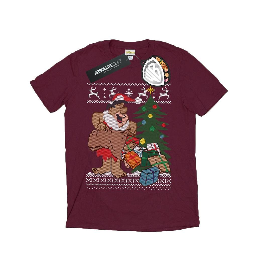 The Flintstones Mens Christmas Fair Isle T-Shirt