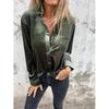 Autumn Spring Velvet Shirts & Blouses Women Solid Long Sleeve Single Breasted Tops With Pocket Ladies Vintage Shirts