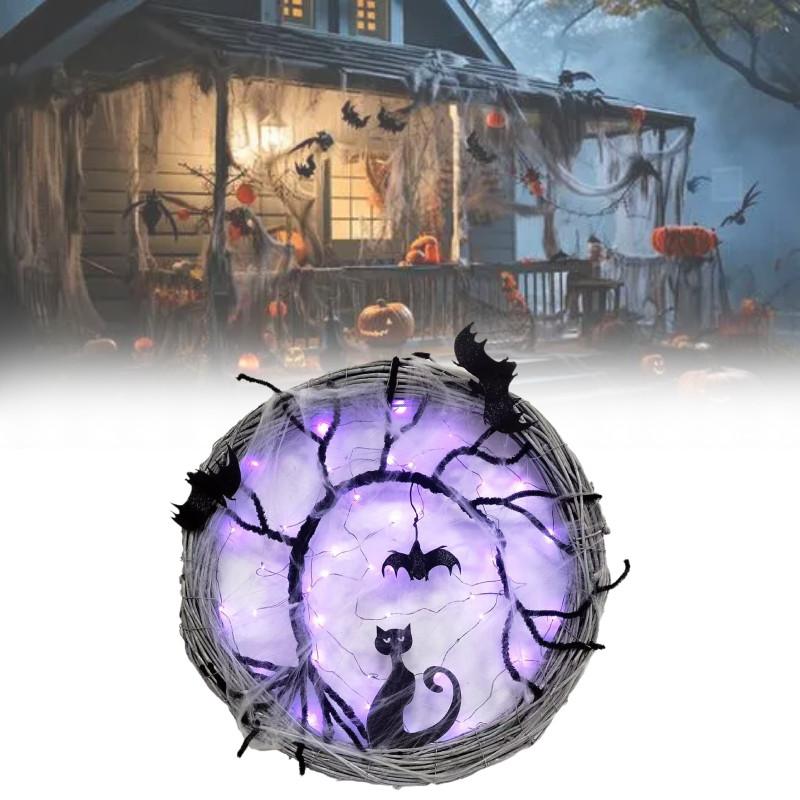 Halloween Garland Flower Decoration Front Door Home Furnishing Party Wreath