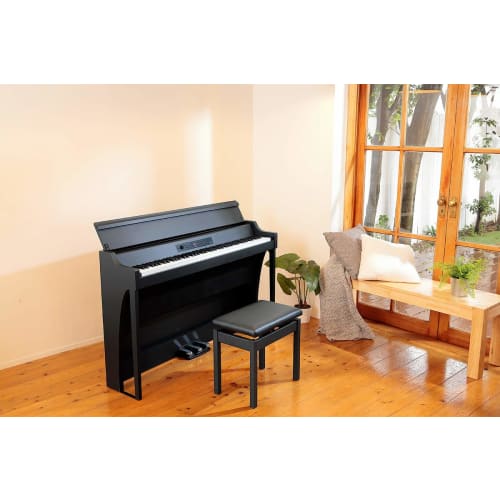 KORG G1B AIR BLACK Digital Piano with Performance Recording Function, Pedal Included, Repeat Playing, and RH3 Keys (Reproduces the Playing Feel of a G