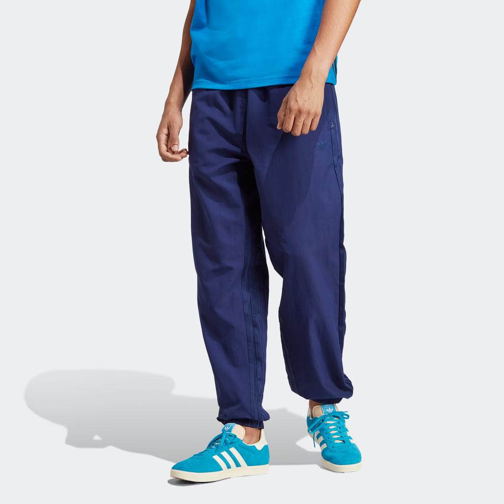 Adidas Originals Blue Version Series Solid Color Drawstring High Waist Cuffed Sweatpants Men Bottoms Night-Purple IA2490