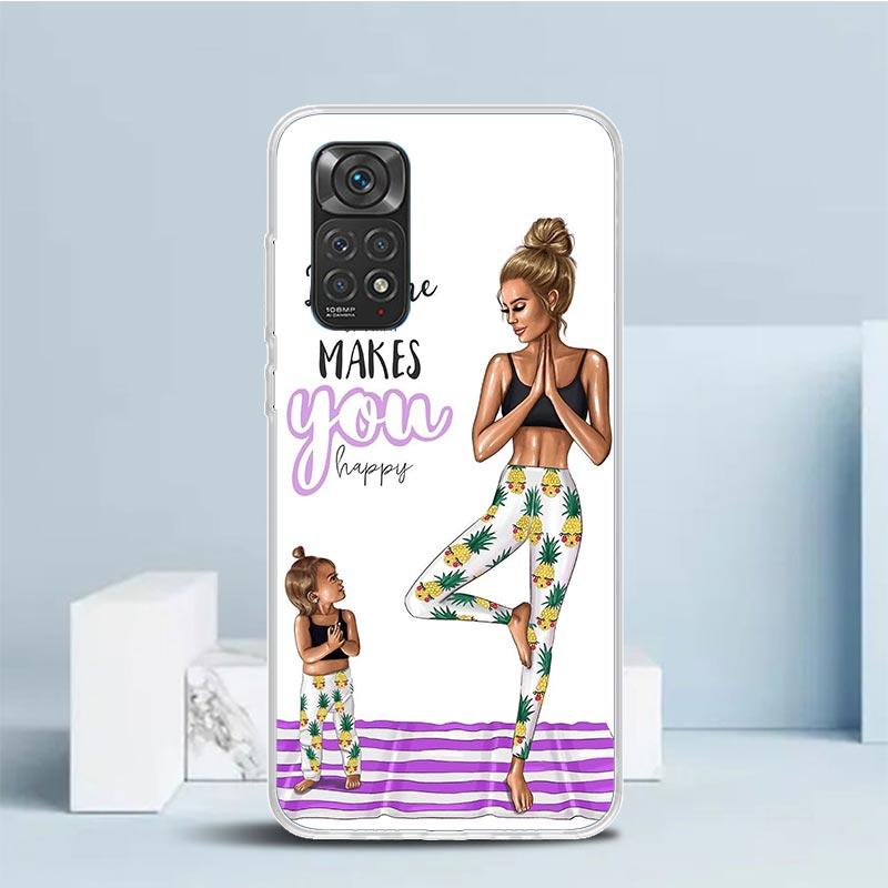 Mom Baby Girls Phone Case For Xiaomi Redmi Note 15 14 14S 13 12S 12 Pro Plus 11S 11 11T 11E 10S 10 + Soft TPU Back Cover Redmi N