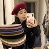 Autumn And Winter Metal Standard Wool Beret Female Korean Version Literary And Retro Painter Hat Showing Face Small Cloud Hat
