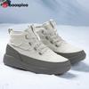 Women's snow boots outdoor waterproof non-slip warm short boots women's  casual hiking shoes cold-proof boots wool lining short barrel winter boots