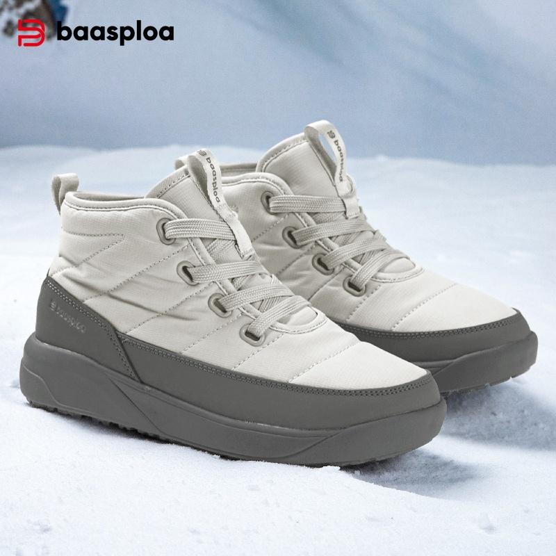 Women's snow boots outdoor waterproof non-slip warm short boots women's  casual hiking shoes cold-proof boots wool lining short barrel winter boots