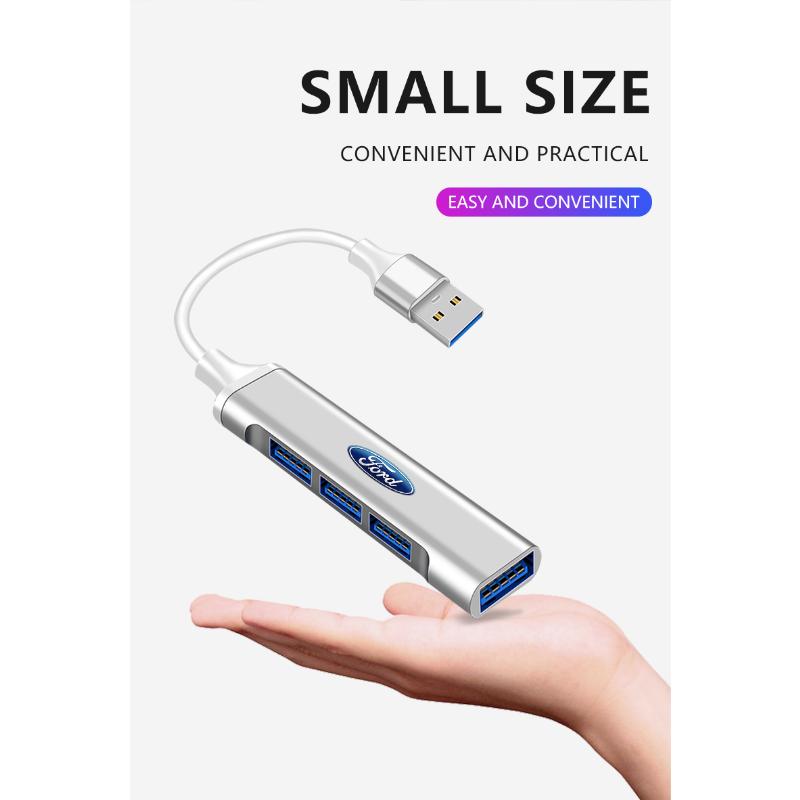 Neuer Typ-C auf USB Adapter Multi-Port Verteiler Hub Autozubehör Für Ford Focus Mondeo Kuga Fiesta MK7 Escort Explorer Edge 2 4 MK2