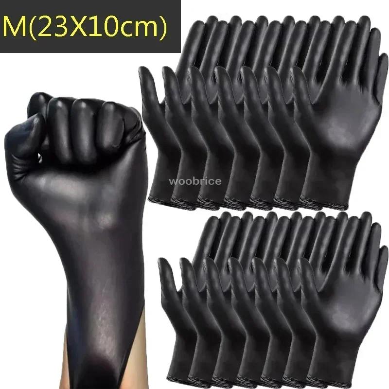 50/100/200pcs Disposable Black Nitrile Gloves, Kitchen, Tattoo, Hair Dye Gloves, Food Processing, Household Small Tools