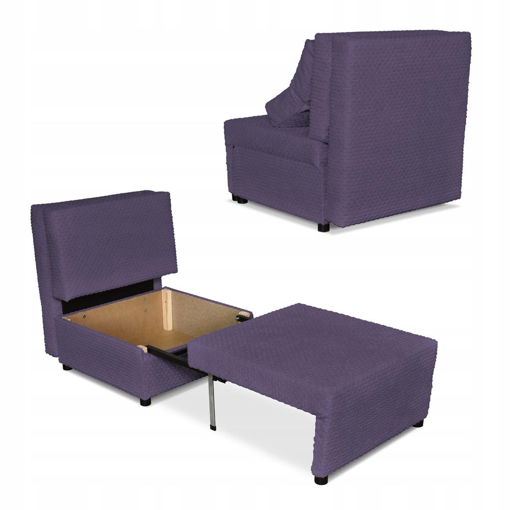 Fold-out Armchair Sleeping Function KIMO Bedding Container Family Furniture Navy Blue