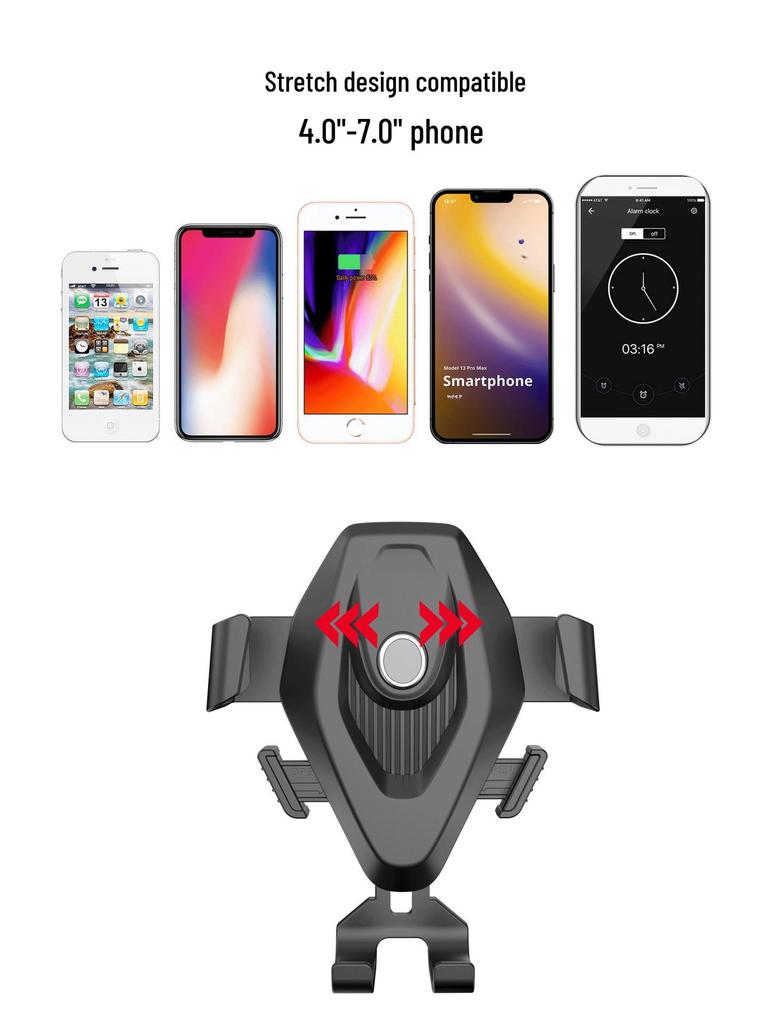 Adjustable Suction Cup Car Phone Holder with Mechanical Arm