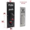 Stainless Steel Fireproof Door Pull Handle with Push-Pull Plate Indicator
