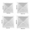 New Plastic Air Vent Grille White With Flaps Duct Heating Vents Silent Operation Square Ventilation Cover Bathroom