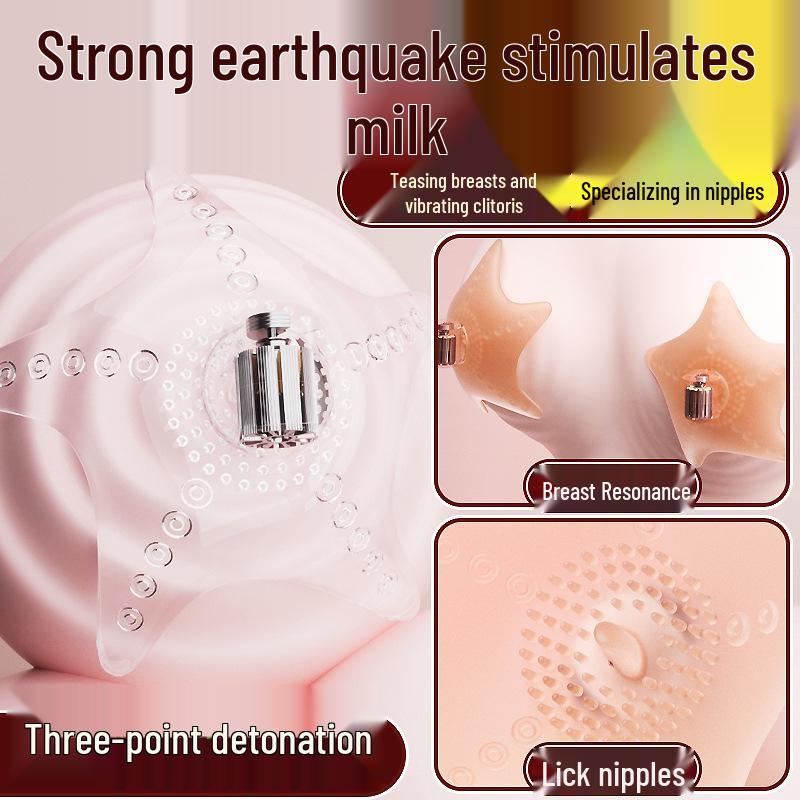 Vibrating Remote-Controlled Nipple Massager with Multi-Frequency and Rotating Features