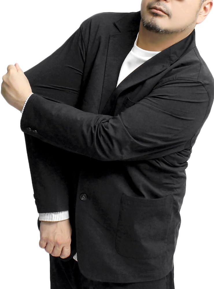 One Colors Men's Tailored Jacket, Plus Size, Dry Stretch, Lightweight, 2B Jacket, Size 5L, Navy (67)