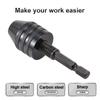 Quick Change Keyless Drill Bit Chuck Hex Shank Adapter Converter Tool