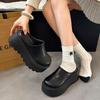 Height-increasing thick-soled slippers women's outer wear summer new super hot Internet celebrity black high-heeled half-support bag head slippers