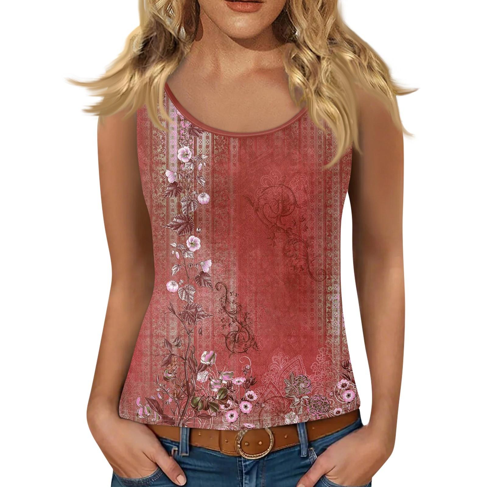 

Женский жилет без рукавов с глубоким вырезом, футболка с U-образным вырезом, подтяжки XL красный