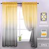 Gradient Color Tulle Door Window Curtain Drape Panel Sheer Scarf Valances 1PC