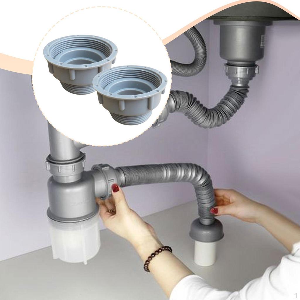 Sink Drain Adapter Extension Coupling, Multifunctional PP Reducing Pipe for Kitchen Sinks