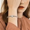 Adjustable Heart Shaped Cable Bracelet Premium Stainless Steel Jewelry Comfortable Wear Wristchain For Long Hours
