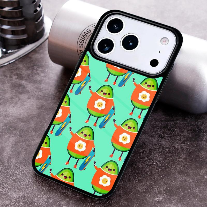 Avocado Pattern Phone Case For iPhone 17 16 15 14 13 12 11 Pro Max Plus 17Air Soft Silicone Cover