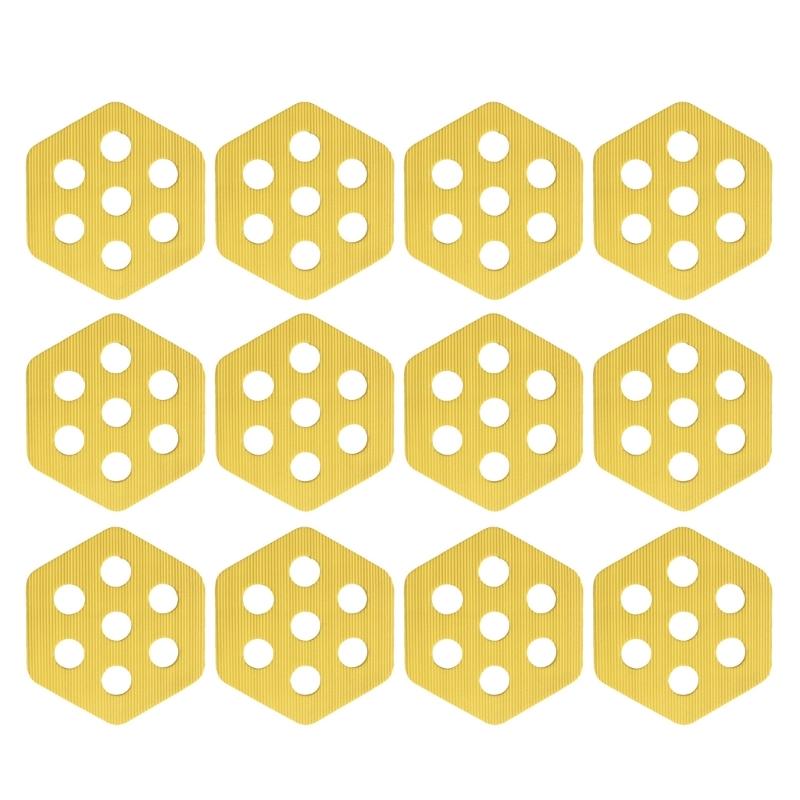

12pcs Hexagonal Cutout Surfboards Tractions Pad with Enhanced Grip and Stability Antislip Surfboards Pad for Water Sports жёлтый