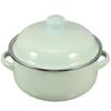 Vintage Enamel Stockpot With Lid For Home Kitchen Multifunctional Cooking Stew Pot Ideal For Soup Noodle And Milk Green Enamelware Cooking Pot With Ha