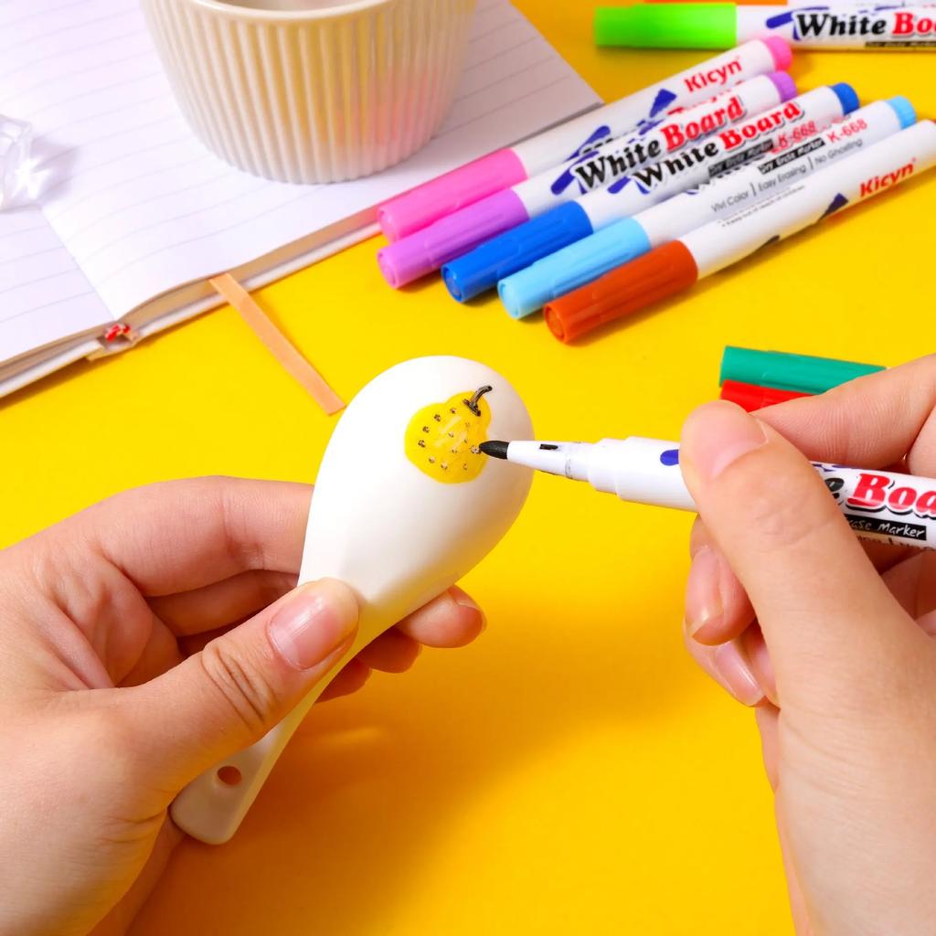 8/12 Colors Magical Water Floating Student Painting Brush Whiteboard Markers Pen Suspension Kids Educational Painting Pen Toys
