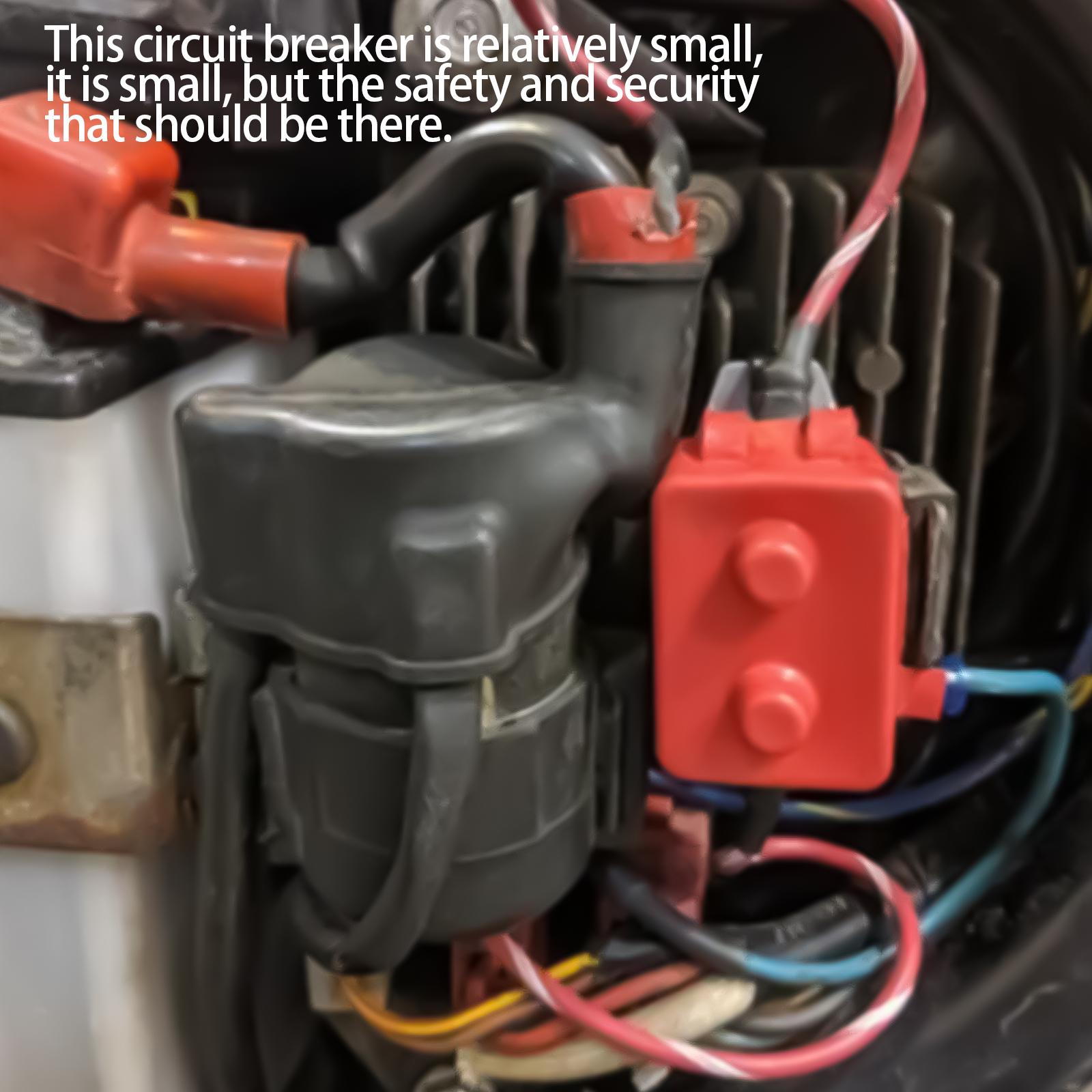 

2Pcs Automatic Reset Circuit Breaker 30 Amp Universal Current Overload Protector with Cover Compact Automotive Reset Breaker red