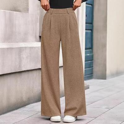 Γυναικεία Παντελόνια Ελαστικά Μεσοκάβαλα Φαρδιά Πόδια Χαλαρό Στυλ Μακριά Παντελόνια Φθινόπωρο Χειμώνας Ριμπ Κάθημερινά Παντελόνια με Τσέπες