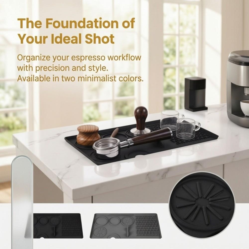 Waterproof Espresso Tamping Mat Silicone Portafilter Silicone Pad Coffee Tamper Mat Home Use