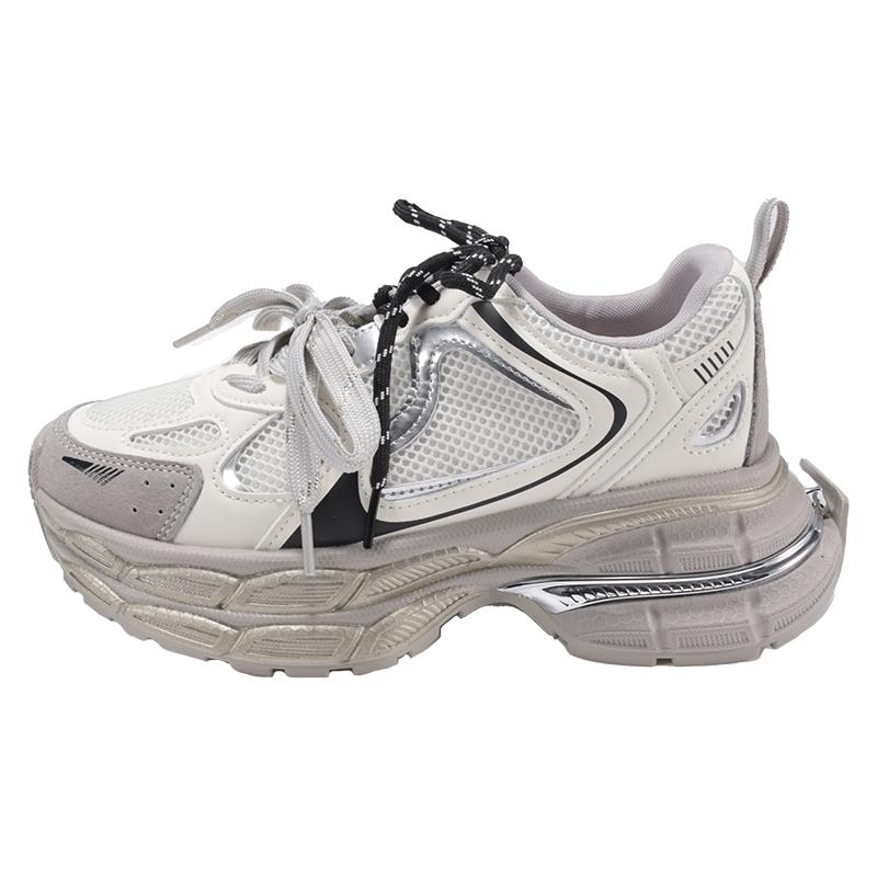 Fashion 2024 Women's H Sneakers Lace-Up Breathable Mesh Shoes for Women Lightweight Female Chunky Vulcanize Shoes Zapatillas De Mujer