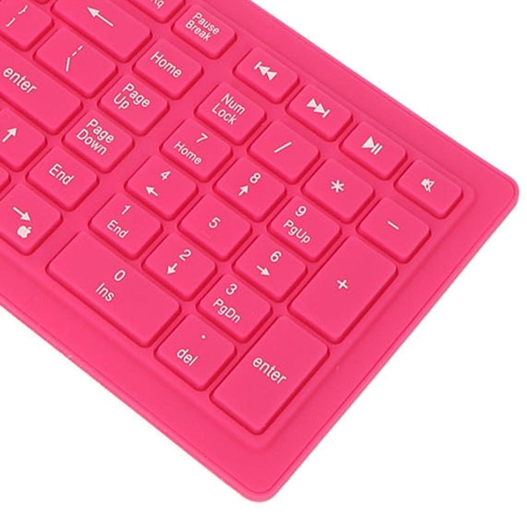 Clavier en Silicone Pliable 108 Touches Étanche Conception Entièrement Scellée Clavier Pliable pour la Frappe