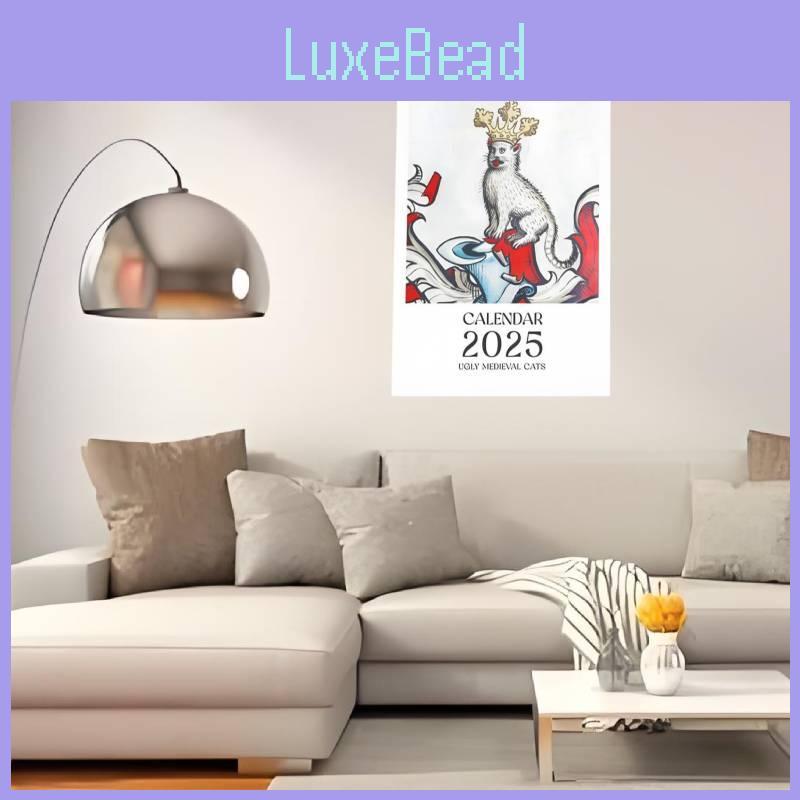 Brzydki Średniowieczny 2025 Kalendarz Kotów Kalendarzowy Ozdoba Świąteczna Ozdoba Zawieszka