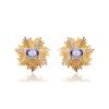S925 Sterling Silver Colored Treasure Natural Garnet Tanzanite Topaz Earrings Female Niche Snowflake Design