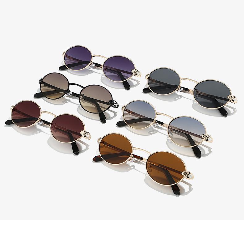 Retro 2025 Small Frame Metal Sunglasses - Unisex, Street Style, High-End UV Protection.