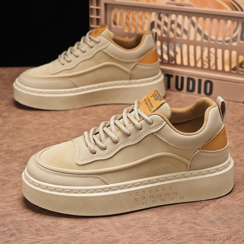 European Men's Thick-Soled Casual Sneakers - High-End, Cool, Versatile, Trendy Shoes for Spring and Autumn