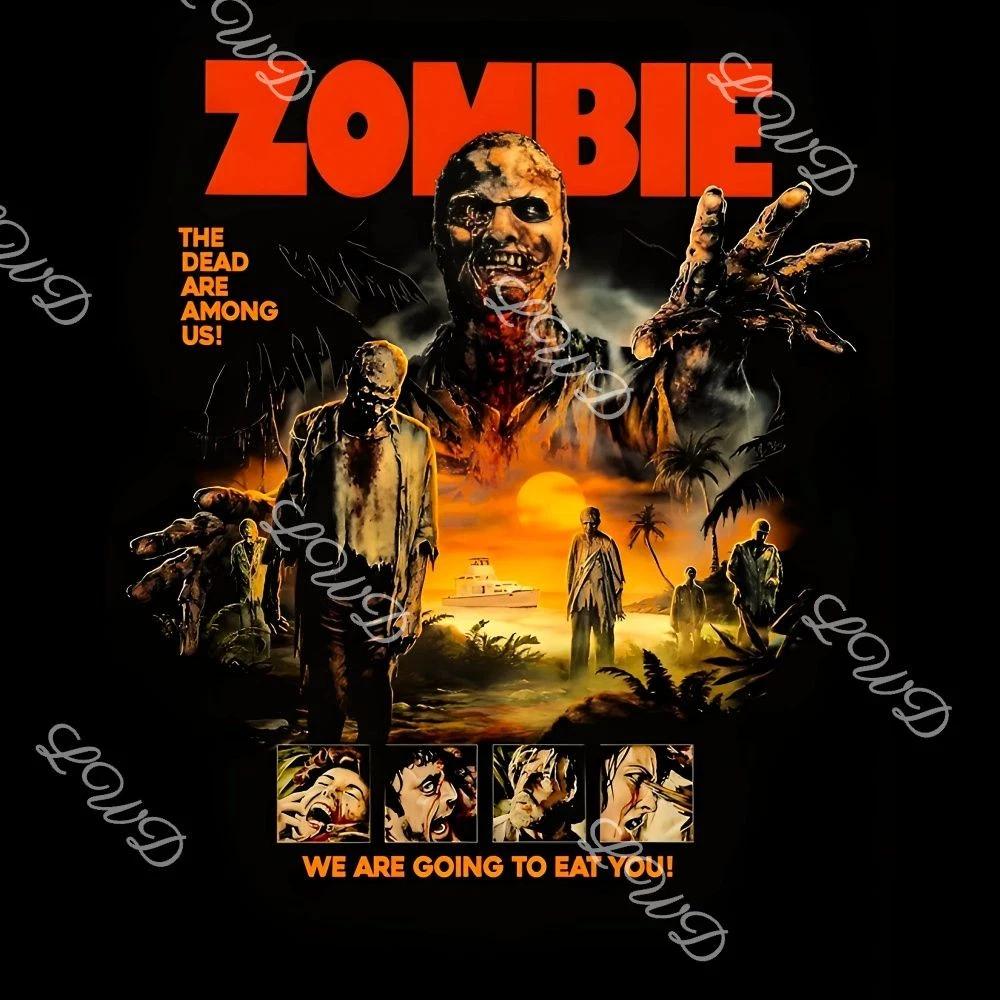 Zombie Movie Poster T-Shirt | Horror Retro Graphic Tee | Lucio Fulci S