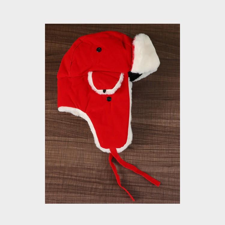 Chinese Style Big Red Lei Feng Hat Winter Men and Women Thickened Warm Plush Cold Proof Ear Protection Hat Northeast Ski Hat