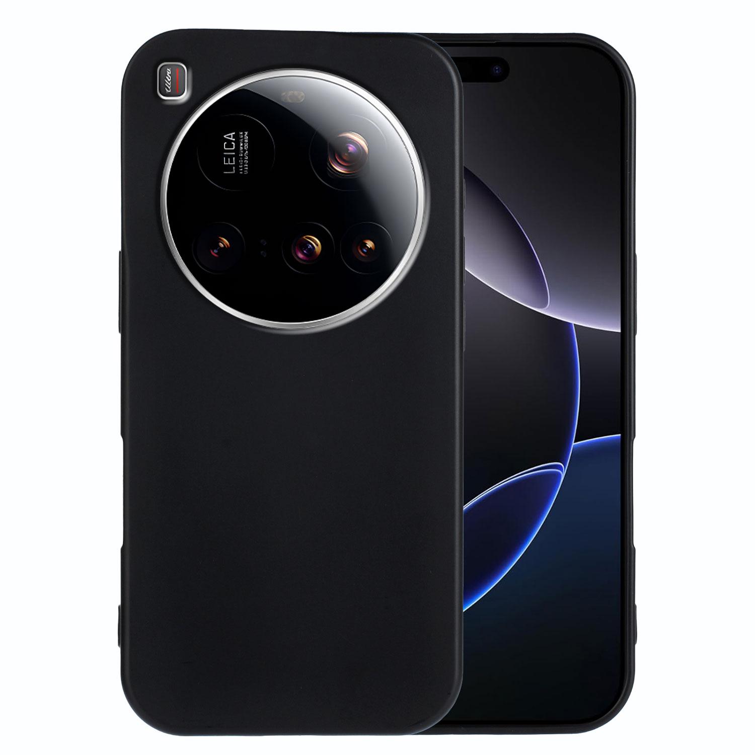 

For Xiaomi 15 Ultra TPU Case Soft Matte Anti-fingerprint Phone Back Cover Black