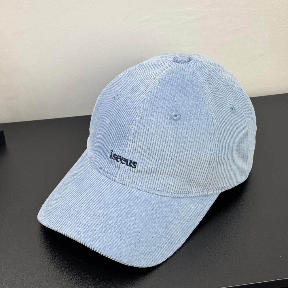 Fashion Hat Corduroy Autumn and Winter Face Peaked Cap Couple Casual Sports Hat Trend Alphabet Embroidery Baseball Hat Couple