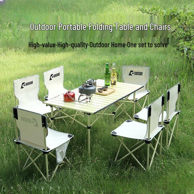 OEING Outdoor Folding Picnic Table and Chair Set